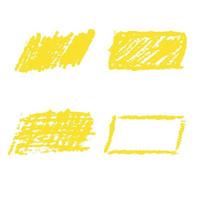 Yellow marker pen highlighter elements. Vector illustration