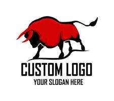 vector de icono de logotipo de toro aislado