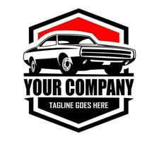 Muscle Car logo template for your company. Vector logo illustration