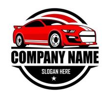 Muscle Car logo template for your company. Vector logo illustration