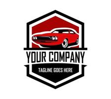 Muscle car. Logo. Vector isolated