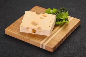 Maasdam cheese brick photo