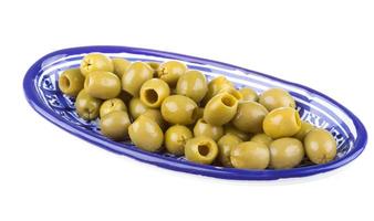 Olives over white background photo