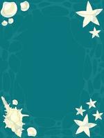 Marine deep sea background with copy space vector illustration