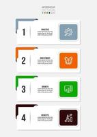 Infographic template business concept with workflow. vector