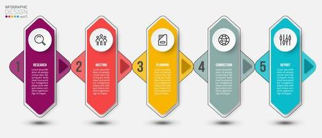 Timeline chart business infographic template. vector