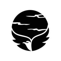 Black eagle logo vector template. Eagle logo