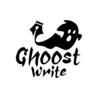 ghost writing logo vector. Haunted vector