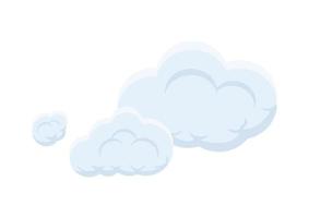 vector de nube aislado sobre fondo blanco