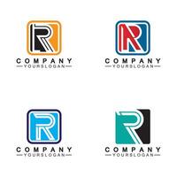 Letter R  Monogram Logo Design  Brand Identity Logos Designs Vector Illustration Template