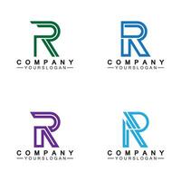 Letter R  Monogram Logo Design  Brand Identity Logos Designs Vector Illustration Template