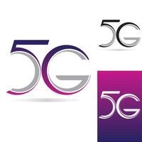 logotipo de red 5g. conexión de red de logotipo 5g. número 5 y letra g. vector