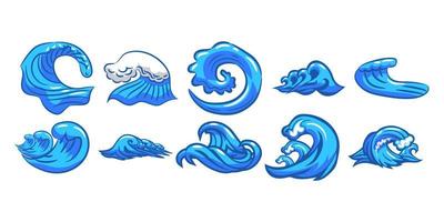 Wave vector set collection graphic design