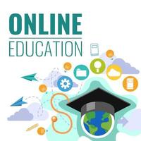 Online education vector design