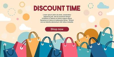 Shopping bag banner vector design