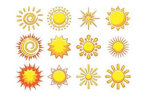 Sun vector graphic clipart design