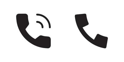 conjunto de iconos de teléfono, señal de llamada telefónica, contáctenos, ilustración vectorial vector