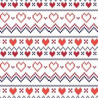 Christmas fair isle seamless Vector pattern for background, fabric and others isolated on white background.