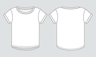 Short Sleeve T shirt tops vector illustration template for ladies