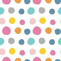Abstract round polygonal stone texture multicolor dotted seamless vector pattern for background, fabric, Wrapping paper and others isolated on white background.
