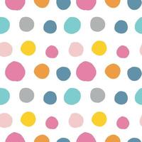 Abstract round polygonal stone texture multicolor dotted seamless vector pattern for background, fabric, Wrapping paper and others isolated on white background.