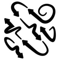 curved arrow symbols vector