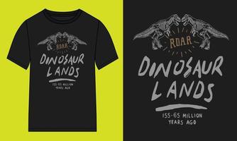 diseño de ilustración de vector de camiseta de dinosaurio listo para imprimir
