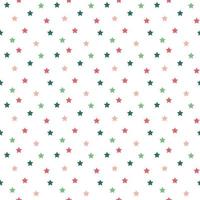 Multicolor Abstract Stars Seamless vector pattern isolated on white background