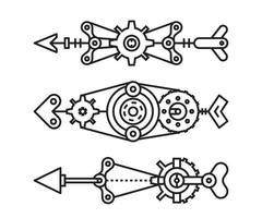 steampunk art arrows illustration vector