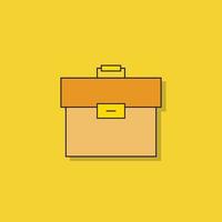 business bag icon on yellow background vector