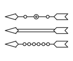 ilustración de línea divisoria de flechas vector