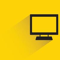 desktop computer screen vector illustration