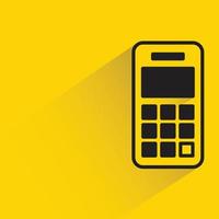 mobile phone on yellow background vector illustration