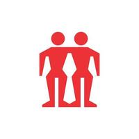 people friend together in unity icon logo vector