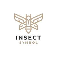 insecto línea arte icono símbolo logo vector