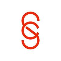 letter sc cs logo icon vector logo template