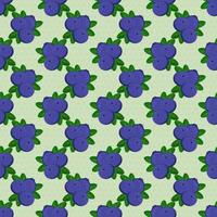 Seamless vector pattern of blueberries on a light background.For printing, wrapping paper,packaging, magazines, books, postcards, menu covers, web pages, fabrics,textiles,fruit stores. Stylish design.