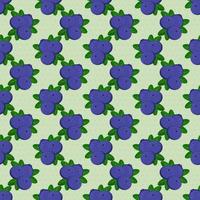 Seamless vector pattern of blueberries on a light background.For printing, wrapping paper,packaging, magazines, books, postcards, menu covers, web pages, fabrics,textiles,fruit stores. Stylish design.