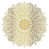 Mandala with golden gradient. Luxury ornamental in gold color. vector