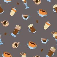 Coffee Seamless pattern. Design for fabric, textile, wallpaper, packaging. vector