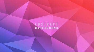 Abstract polygon effect on blue red gradient background vector