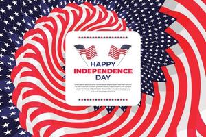 feliz día de la independencia usa, 4 de julio. el día conmemorativo de las estadísticas unidas de américa vector