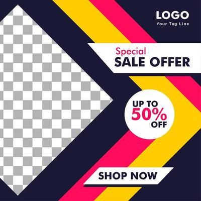 Social media story templates for special offers and discounts. Color interactive abstract promotion web banner poster for mobile app. Geometric layout frame background pattern for photo products.