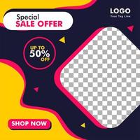 Social media story templates for special offers and discounts. Color interactive abstract promotion web banner poster for mobile app. Geometric layout frame background pattern for photo products. vector