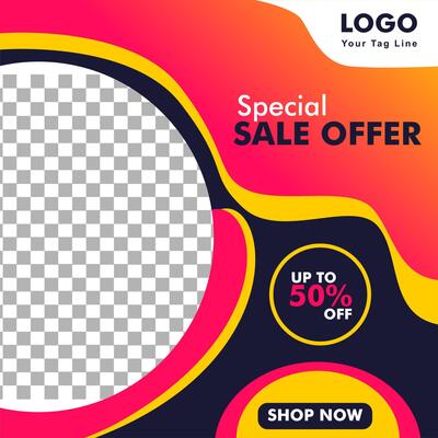 Social media story templates for special offers and discounts. Color interactive abstract promotion web banner poster for mobile app. Geometric layout frame background pattern for photo products.