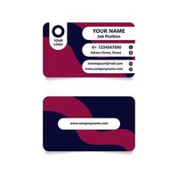 Dark blue and magenta vector modern abstract clean and simple business card template. Horizontal name card,  stylish stationery design and visiting card.