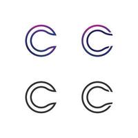 C logo for Vitamin and font C letter Identity and design business vector