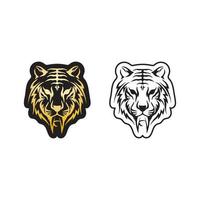 Tiger logo and mascot design animal Vector illustration