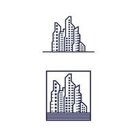 bienes raíces y edificios de viviendas vector logo iconos plantilla