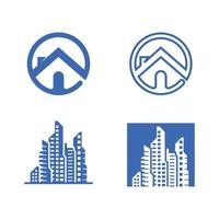 bienes raíces y edificios de viviendas vector logo iconos plantilla